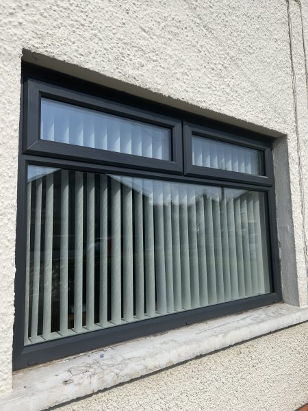 grey pvc window