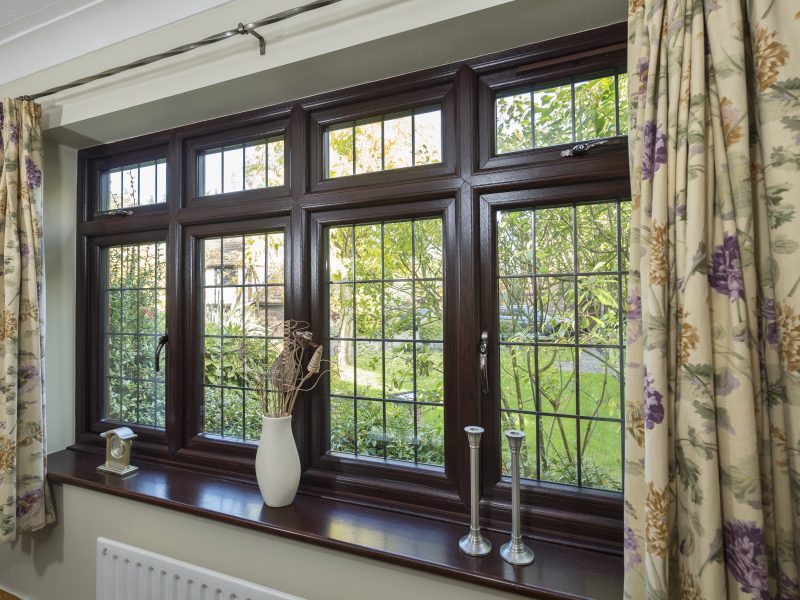 mahogany pvc windows