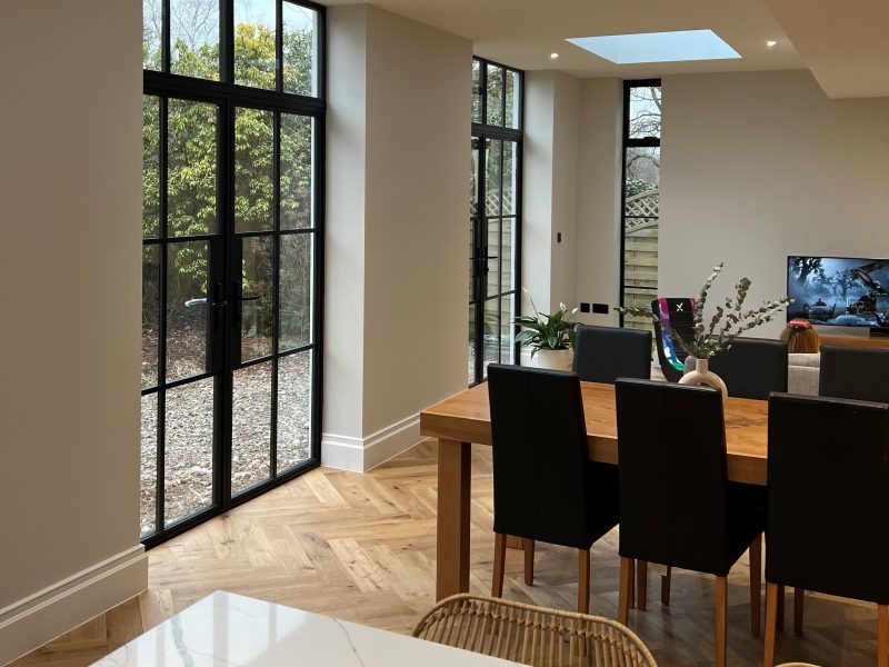 steel look doors for extension