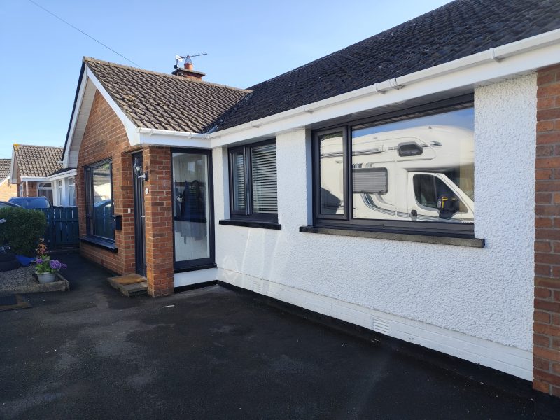 replacement windows and doors grey pvc carrickfergus